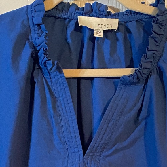 Pinch XXL Royal Blue Ruffled Collar Blouse - Picture 5 of 5